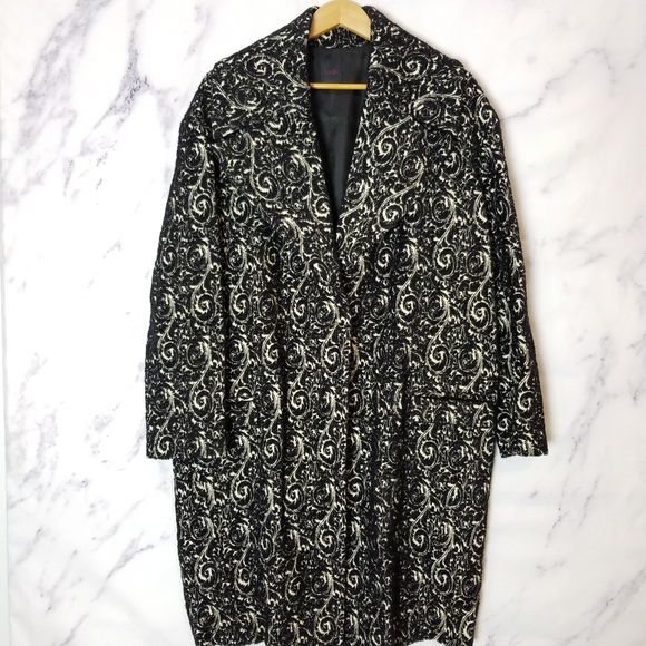 EGGG Long Knee Length, Single Button Coat, Size 44 (Italian) - Picture 2 of 10